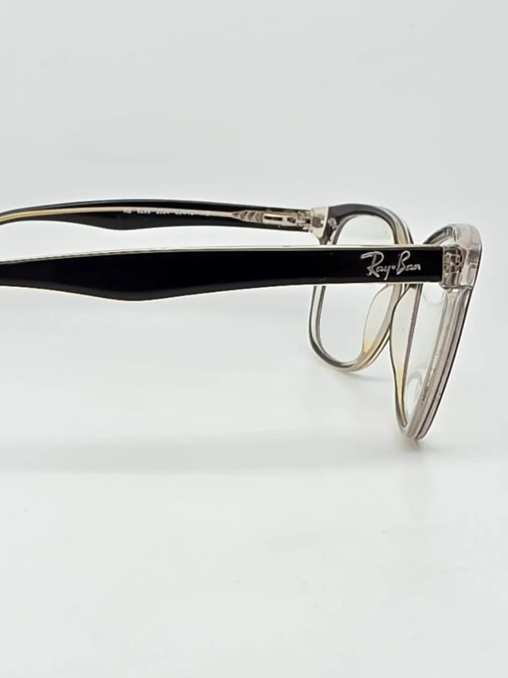 Ray-Ban RB5285 2034 Black on Clear Eyeglasses Frame w/ Flexhinge and Case 53mm